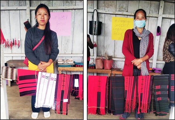 Self Employed Women Association (SEWA), Shamator Town observed International Home-Based Workers Day on October 20 at Shamator Town local ground led by Tsurila, Secretary, SEWA Shamator. Young and elderly women came together with their homemade handicrafts, Traditional shawls etc and  displayed during the programme. (DIPR Photo)